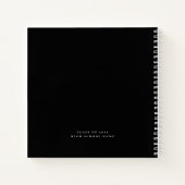 Afstudeerder Wit Script Zwart Afstuderen Gastenboe Notitieboek (Achterkant)