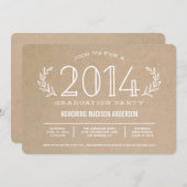 Afstudeerder Wreath | Uitnodiging tot Afstuderen (Voorkant / Achterkant)