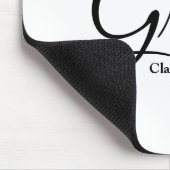 Afstudeerder zwart script klasse datum elegant afs muismat (Hoek)