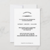 Afstudeerder Zwart/Wit - 3x5 Afstuderen Aankondigi Kaart (Achterkant)