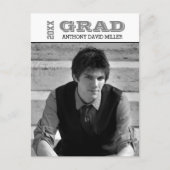 Afstudeerder zwart/wit — Afstuderen Briefkaart bek (Voorkant)