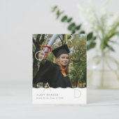 AFSTUDEERDERS letters in folie met golvende rand Bedankkaart (Staand voorkant)