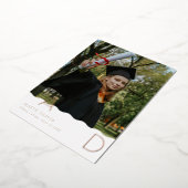 AFSTUDEERDERS letters in folie met golvende rand Uitnodiging (Gedraaid)