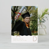 AFSTUDEERDERS letters in folie met golvende rand Uitnodiging (Staand Voorkant)