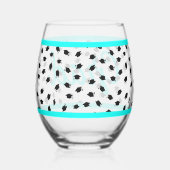 Afstudeerders Petten Drink bril Wijnglas Zonder Voet (Achterkant)