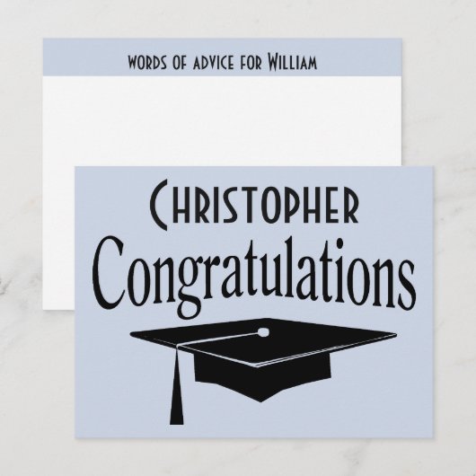Afstudeerders Wisdom Woorden van advies en wenst A Briefkaart (Voorkant / Achterkant)