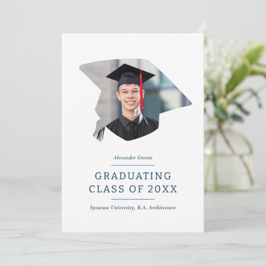 Afstudeerdop 1 foto Afstuderen Aankondiging (Staand voorkant)