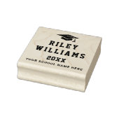 Afstudeerdop afstuderen naam schooljaar rubberstempel (Stempel)