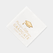 Afstudeerdop Elegante gepersonaliseerde naam Afstu Folie Servetten (Rechts)