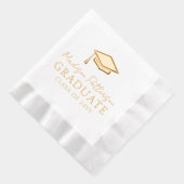 Afstudeerdop Elegante gepersonaliseerde naam Afstu Folie Servetten (Rechts)