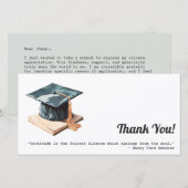 Afstudeerdop en boek bedankkaart (Voorkant / Achterkant)