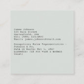 Afstudeerdop en boek vierkante visitekaartje (Achterkant)