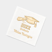 Afstudeerdop en diploma Naam Jaar #1 Folie Servetten (Links)