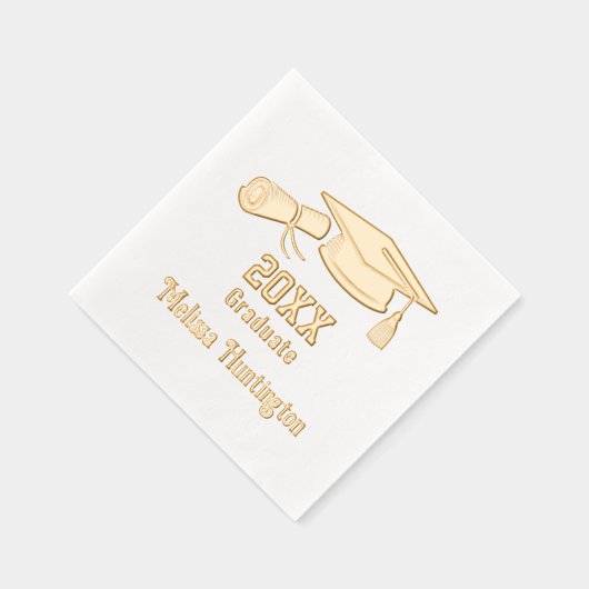 Afstudeerdop en diploma Naam Jaar #1 Folie Servetten (Rechts)