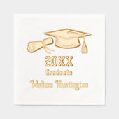 Afstudeerdop en diploma Naam Jaar #1 Folie Servetten (Voorkant)