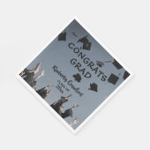 Afstudeerdop gooien | Gepersonaliseerd Servet (Hoek)