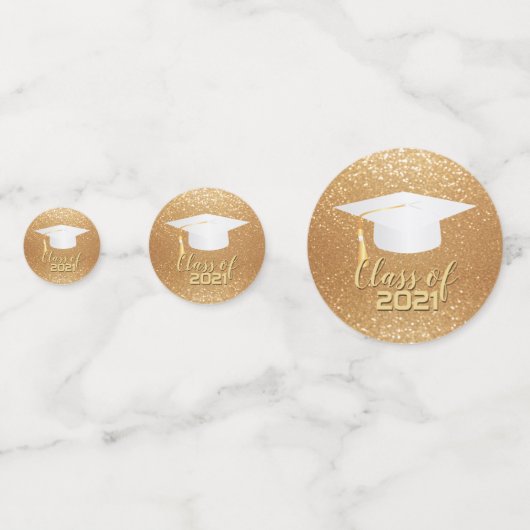 Afstudeerdop - Klasse van 20XX - Gouden Glitter Confetti (Voorkanten)
