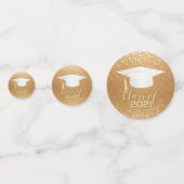 Afstudeerdop - Klasse van 20XX - Gouden Glitter Confetti (Achterkanten)