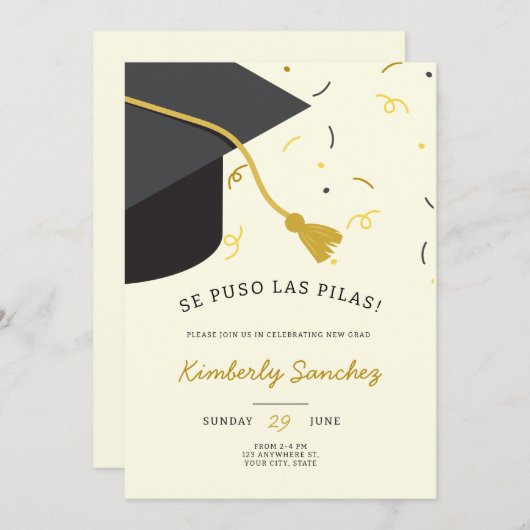 Afstudeerdop open huis uitnodiging (Voorkant / Achterkant)