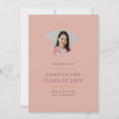 Afstudeerdop Roze Maroon 1 Foto Afstuderen Aankondiging (Voorkant)