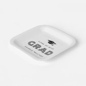 Afstudeerdop Student Afstudeerder naam klasse wit Papieren Bordje (Gebogen)