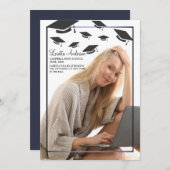 Afstudeerdop Transparantie Fotoaankondiging Aankondiging (Voorkant / Achterkant)