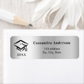 Afstudeerdop zilver retouradres etiket (Insitu)