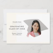 Afstudeerdop Zwart en Ivoor 1 Foto Afstuderen Aankondiging (Voorkant)