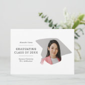 Afstudeerdop Zwart-wit 1 Foto Afstuderen Aankondiging (Staand voorkant)