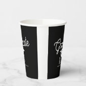 Afstudeerdop Zwart Wit Klasse van Papieren Bekers (Links)