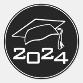 Afstudeerdopje Klasse Jaar Ronde Sticker (Voorkant)