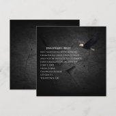 Afstudeerend Amerikaanse zeearend op zwarte rots Kaart (Voorkant / Achterkant)