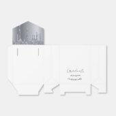 Afstudeerfeest 2024 afstuderen zwart Zilver Bedankdoosjes (Uitgevouwen)