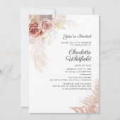 Afstudeerfeest 2024 Script Pampas Grass Floral Kaart (Voorkant)
