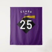 Afstudeerfeest 2025 Foto achtergrond Wandkleed (Voorkant)