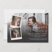 Afstudeerfeest 2025 Fotocollage Elegant Kaart (Voorkant)