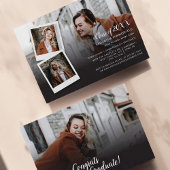 Afstudeerfeest 2025 Fotocollage Elegant Kaart