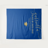 Afstudeerfeest 2025 Fotohokje Selfie-achtergrond B Wandkleed (Voorkant (horizontaal))