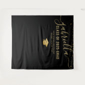 Afstudeerfeest 2025 Fotohokje Selfie Achtergrond Z Wandkleed (Voorkant (horizontaal))