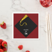 Afstudeerfeest 2025 Maroon Napkins Servet (Insitu)