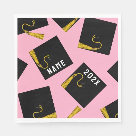 Afstudeerfeest 2025 Roze Servet (Voorkant)