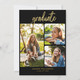 Afstudeerfeest 2026 Foto Collage Grad Party Kaart