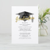 Afstudeerfeest 2026 Minimalistische uitnodiging vo (Staand voorkant)