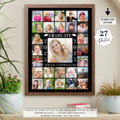 Afstudeerfeest 27 Fotocollage gepersonaliseerd Poster