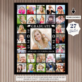 Afstudeerfeest 27 Fotocollage gepersonaliseerd Poster