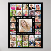 Afstudeerfeest 27 Fotocollage gepersonaliseerd Poster (Voorkant)