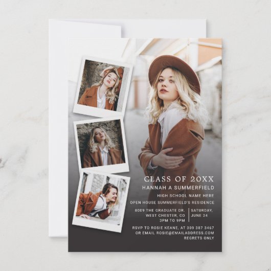 Afstudeerfeest 5 foto's Modern Afstudeerder 2025 Kaart (Voorkant)