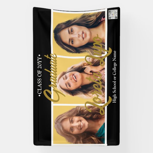 Afstudeerfeest Achtergrond Spandoek (Verticaal)