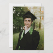 Afstudeerfeest Afstudeerhoed Diploma Foto Uitnodig (Achterkant)