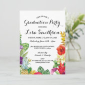 Afstudeerfeest Aloha Tropical Luau Party Uitnodige Kaart (Staand voorkant)